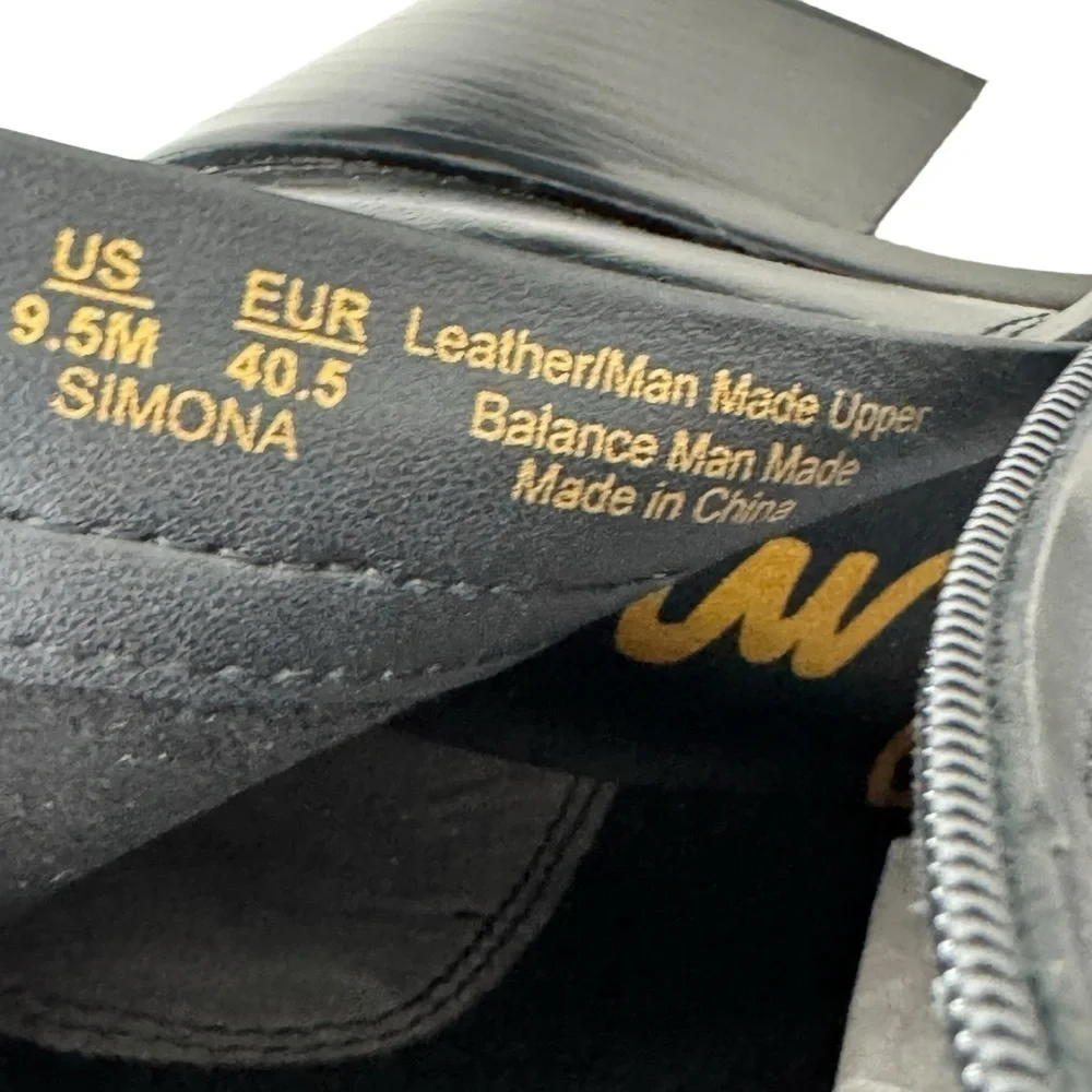 Sam Edelman Simona Block Heel Bootie Black Leather‎ 9.5